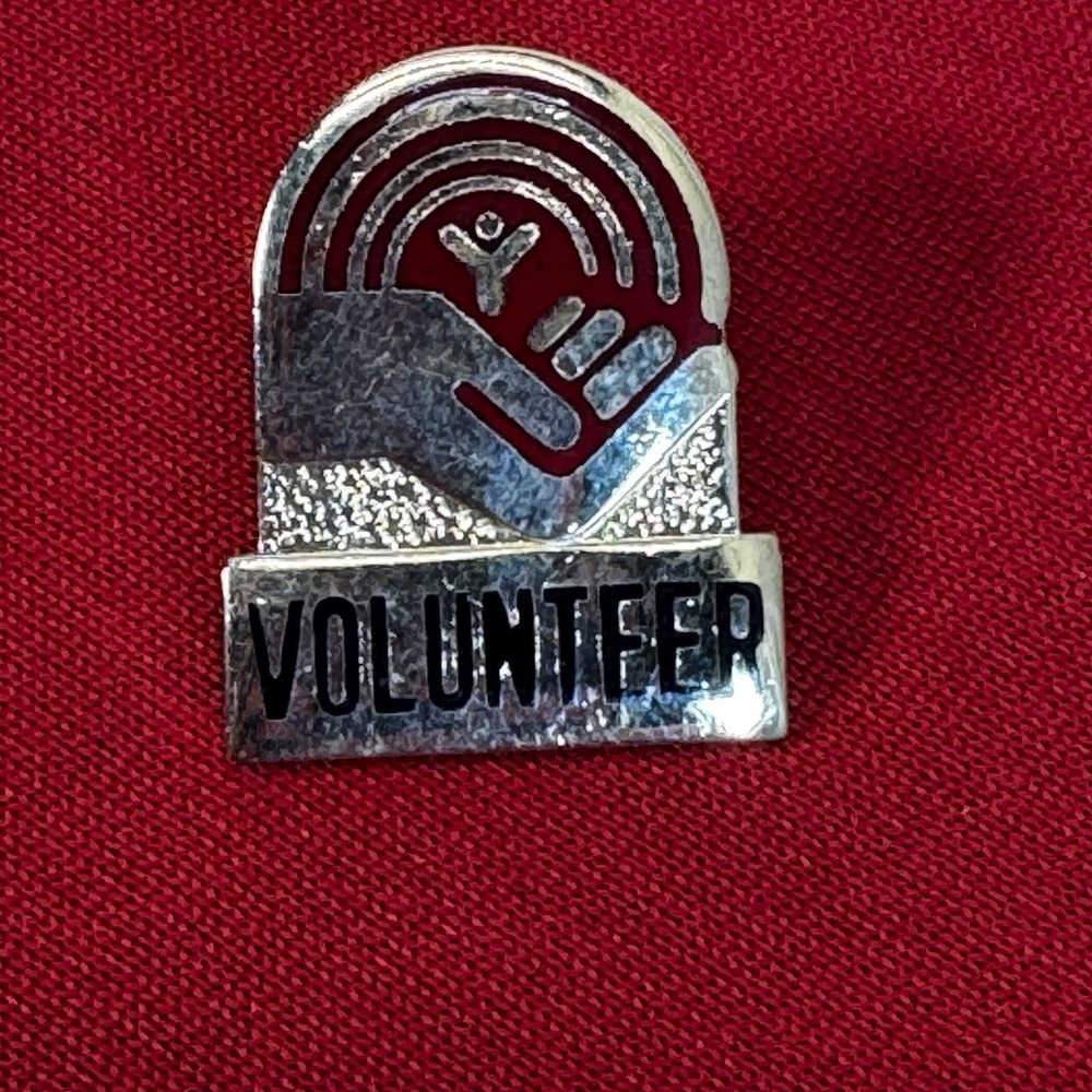 Volunteer United Way Hand Gold Tone‎ Vintage Lapel Pin